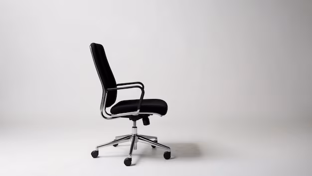 sleek black ergonomic office chair light background ideal modern spaces 1294860 26437